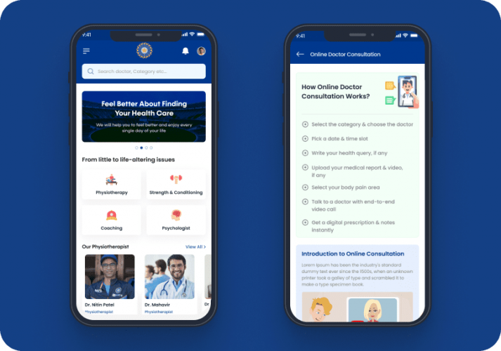 BCCI – Telemedicine App screenshot 1