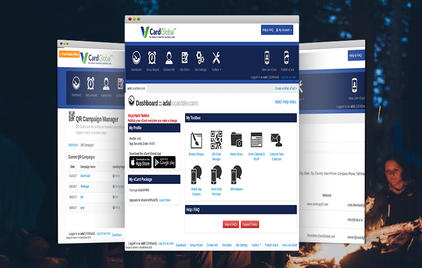 V card Global: Digital Business card and Contact Manager screenshot 1