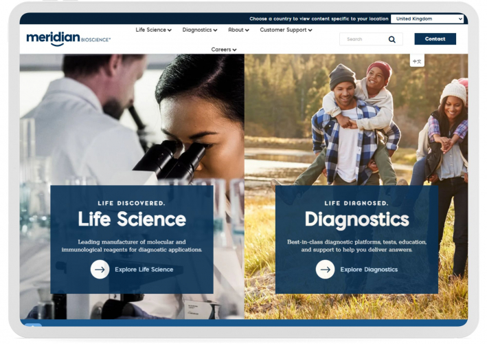 Portfolio of Biotechnology Translation Projects - Meridian Bioscience screenshot 1