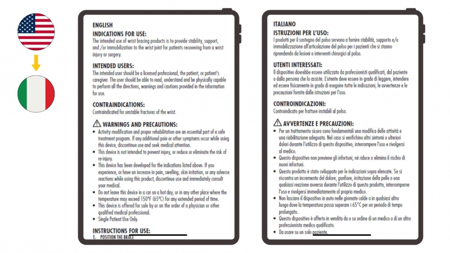 Portfolio of Medical Devices Translation Projects - Breg screenshot 3