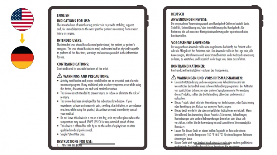 Portfolio of Medical Devices Translation Projects - Breg screenshot 4