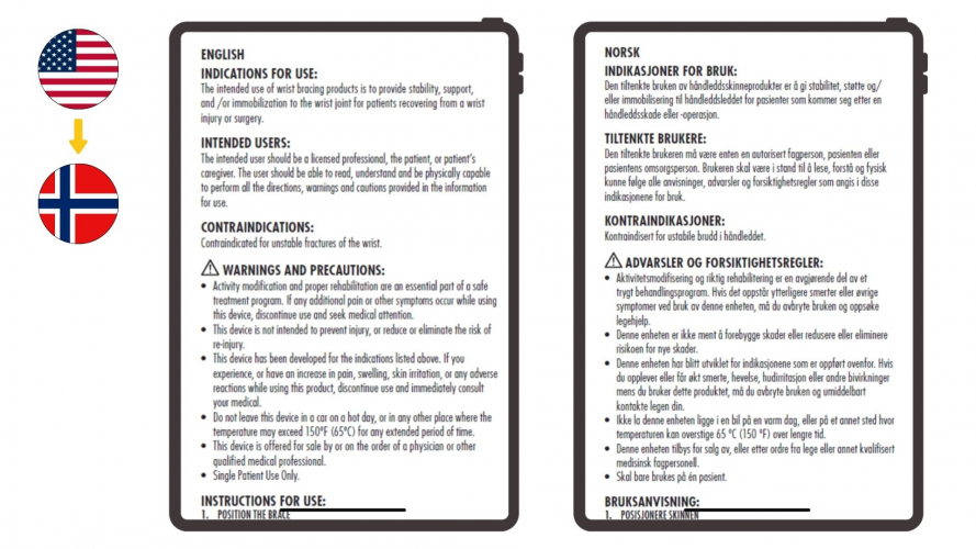 Portfolio of Medical Devices Translation Projects - Breg screenshot 2