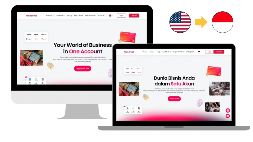 Portfolio of Financial Services Translation Projects - World First Asia screenshot 1