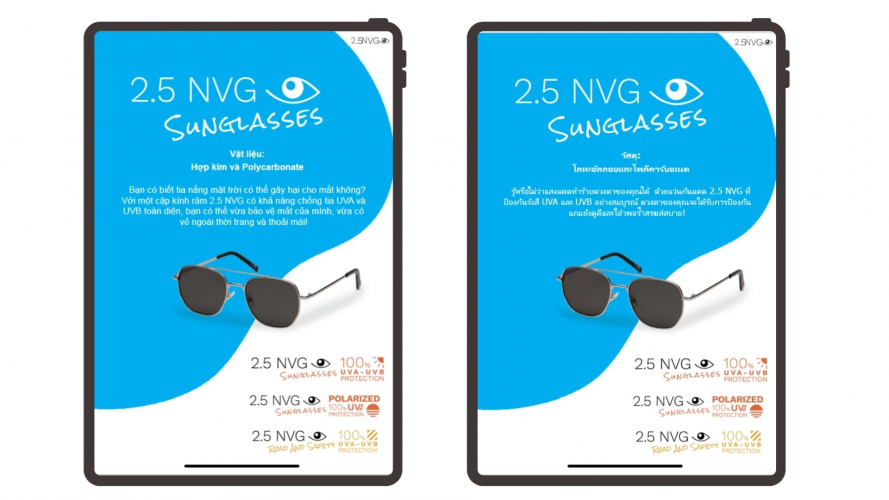 Portfolio of Retail Translation Projects - EssilorLuxottica screenshot 2