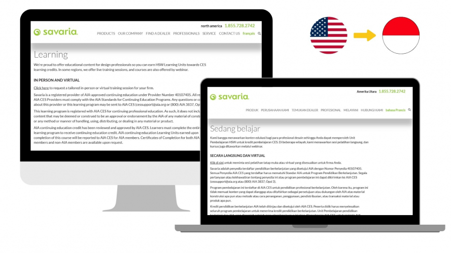 Portfolio of Manufacturing Translation Projects - Savaria screenshot 2