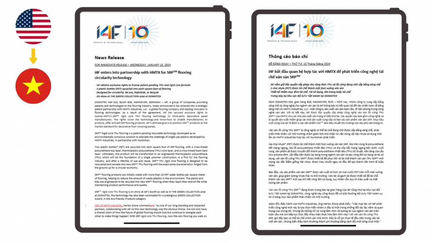 Portfolio of Intellectual Property Translation Projects - I4F Licensing N.V. screenshot 3