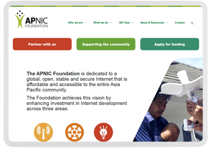 Portfolio of NGO & International Organizations Translation Projects - APNIC Foundation screenshot 1