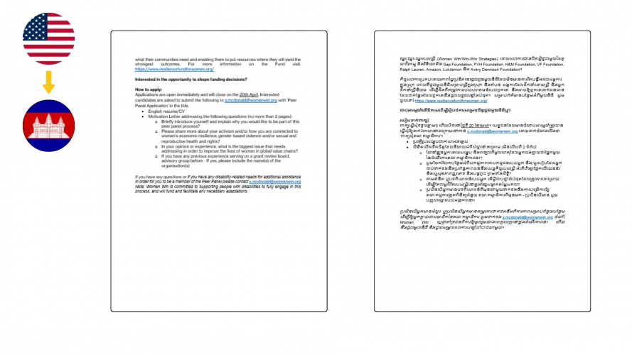Portfolio of NGO & International Organizations Translation Projects - Women Win Foundation screenshot 3
