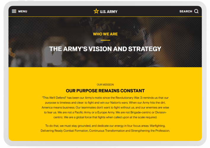 Portfolio of Government & Public Admin Translation Projects - U.S. Army screenshot 1