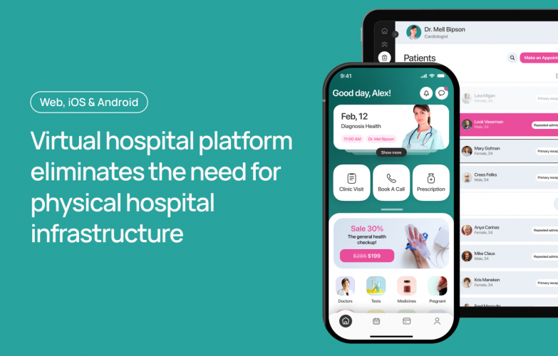 Virtual hospital platform screenshot 1