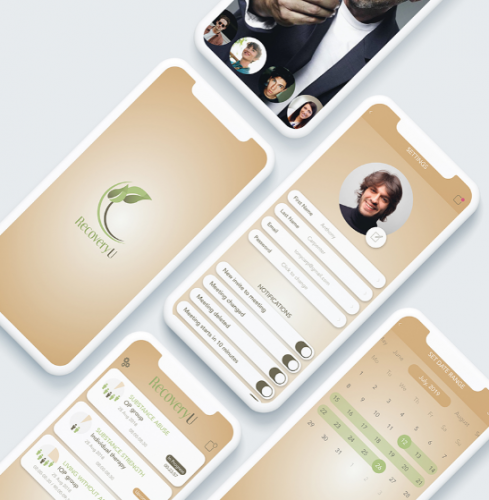RecoveryU Mobile App UI/UX Design screenshot 1
