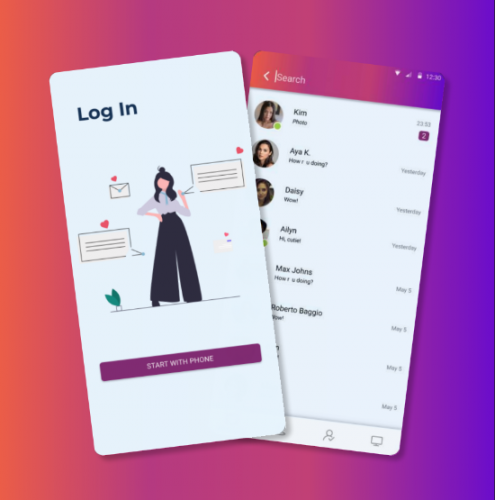 TikTalk Mobile App UI/UX Design screenshot 1