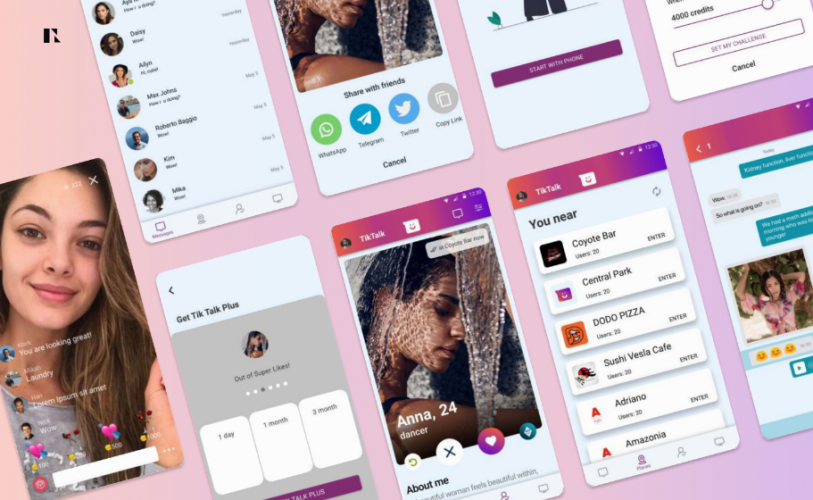 TikTalk Mobile App UI/UX Design screenshot 2