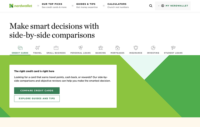 Nerdwallet screenshot 1
