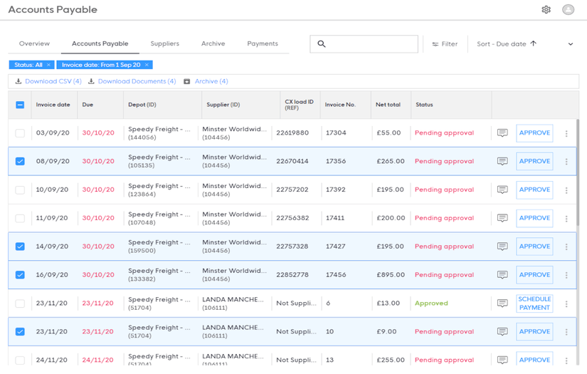 Finance management SaaS application for courier companies screenshot 2