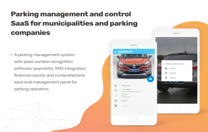 Parking management and control SaaS screenshot 1
