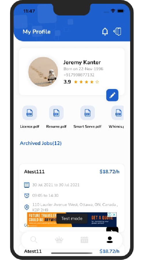 Freelancer kind app for Security Guards screenshot 9