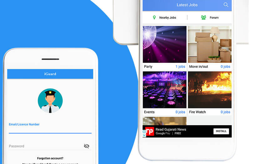 Freelancer kind app for Security Guards screenshot 1