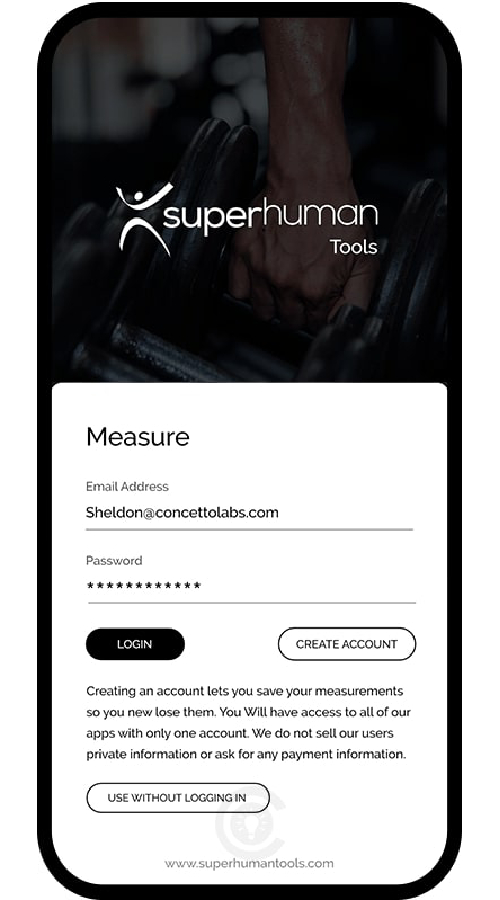 App for fitness/body measurements recording screenshot 3