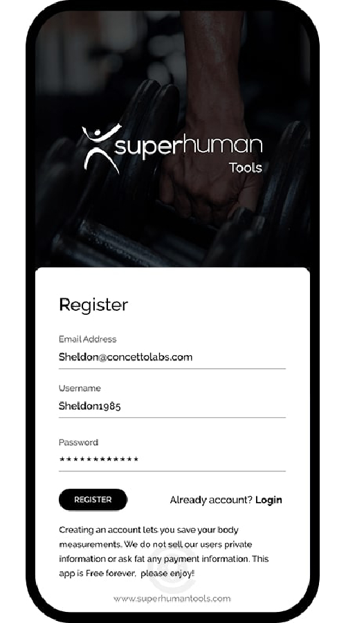 App for fitness/body measurements recording screenshot 5