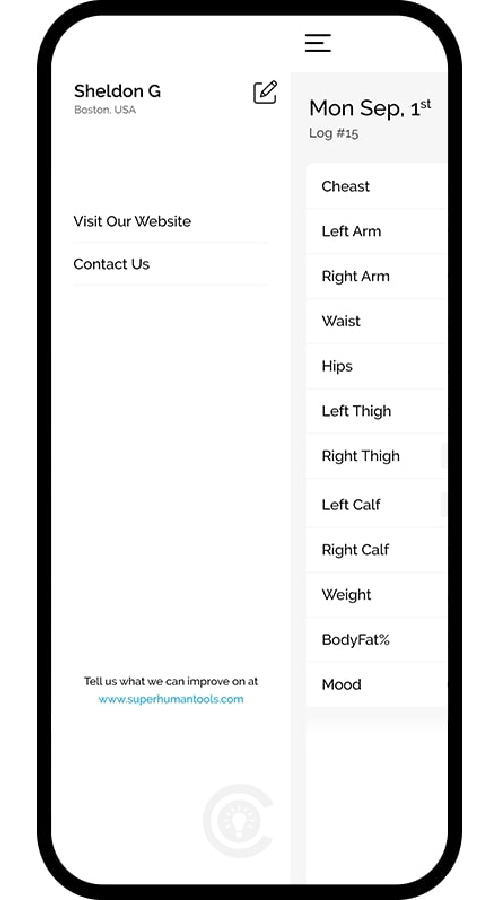 App for fitness/body measurements recording screenshot 7