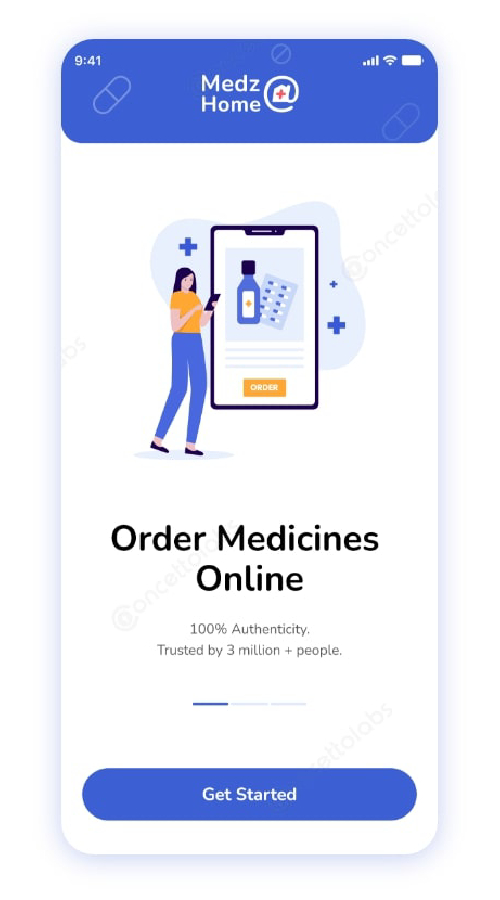 Medz Home an On Demand Medicine Delivery App Case Studies screenshot 1