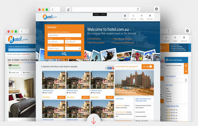 Popular Travel Website screenshot 1