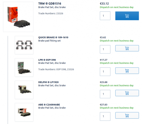 eCommerce platform for automotive screenshot 2
