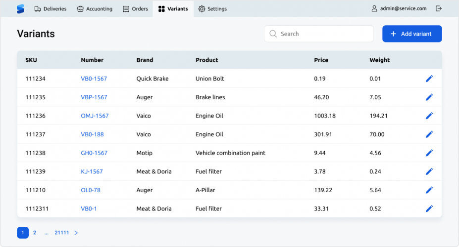 eCommerce platform for automotive screenshot 3