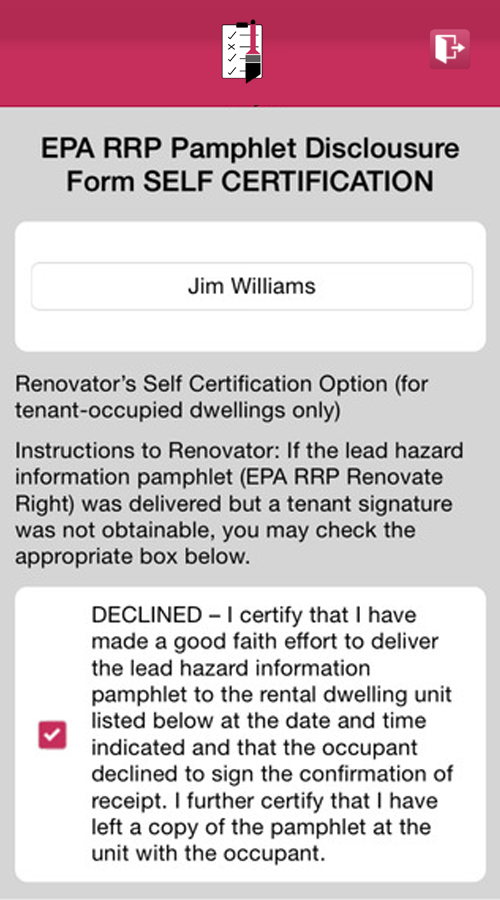 Painter Safety Forms screenshot 3