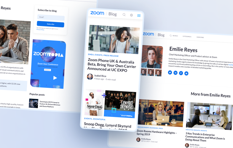ZOOM: custom wordpress design and development screenshot 1