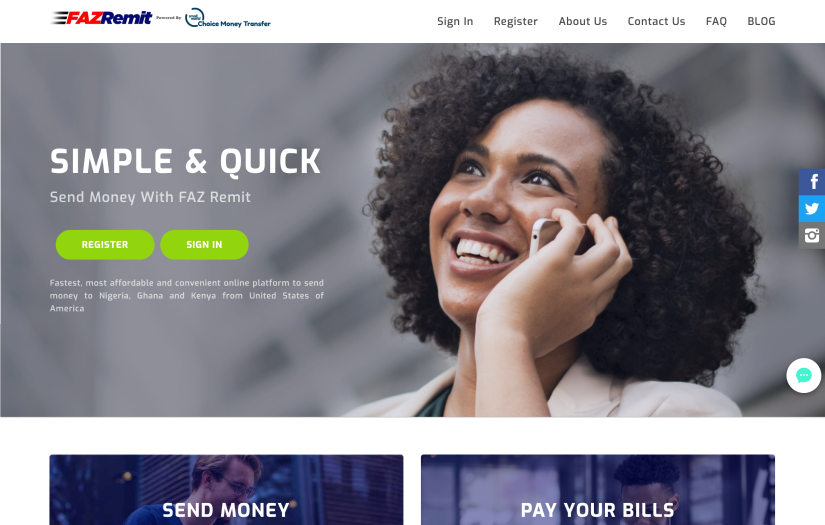 Fazremit : Online remittance platform - bank transfers, mobile wallets, and bills screenshot 1