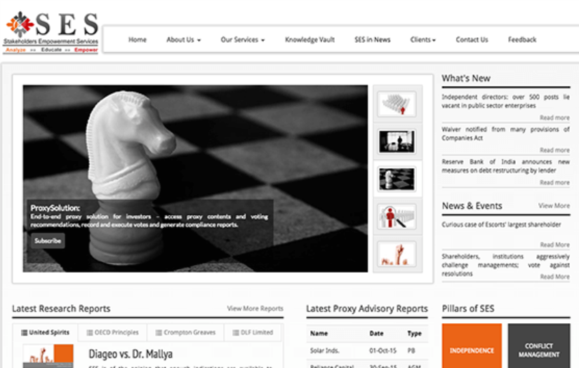 SES Governance : Algorithmics creation of company advisory reports screenshot 1
