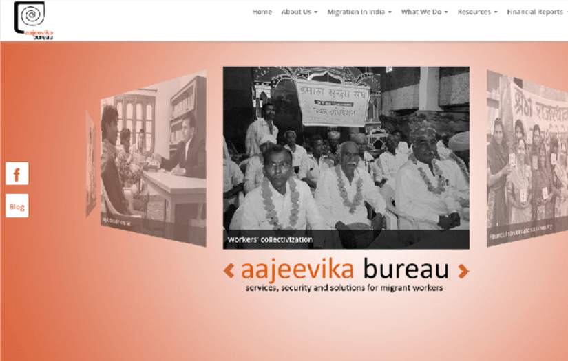 Aajeevika Bureau : An online center for migrant and labor solutions screenshot 1