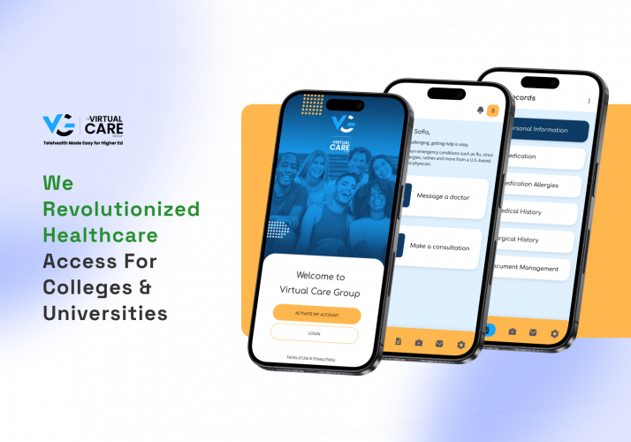 Virtual Care Group | Campus Telehealth App & Admin Platform screenshot 1
