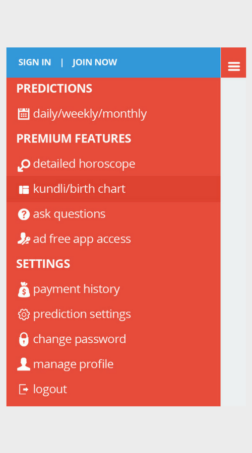 Horoscope mobile application screenshot 4