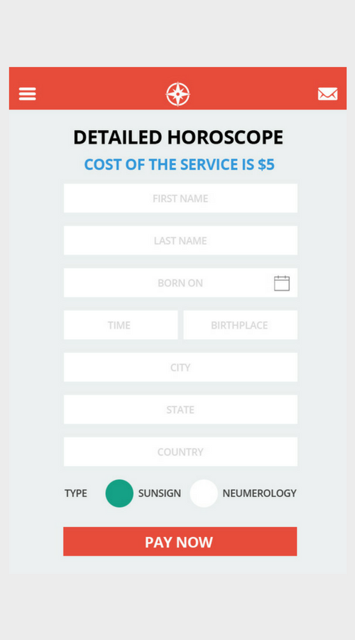 Horoscope mobile application screenshot 2