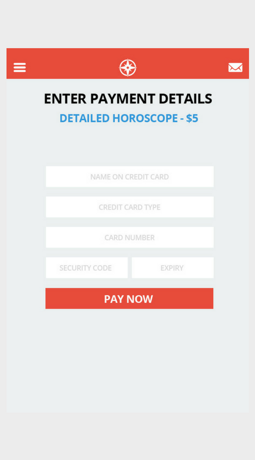 Horoscope mobile application screenshot 1