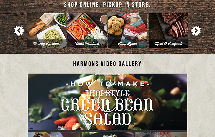 Harmons Grocery - a new website with a full content management system screenshot 3