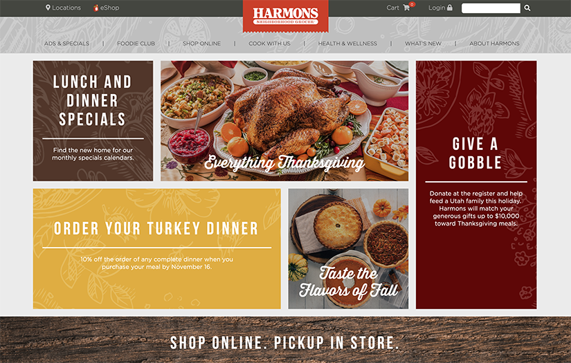 Harmons Grocery - a new website with a full content management system screenshot 4