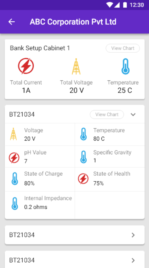 Real time device monitoring application for Backup Power Source screenshot 3