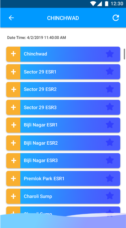 Real time water distribution monitoring application screenshot 3