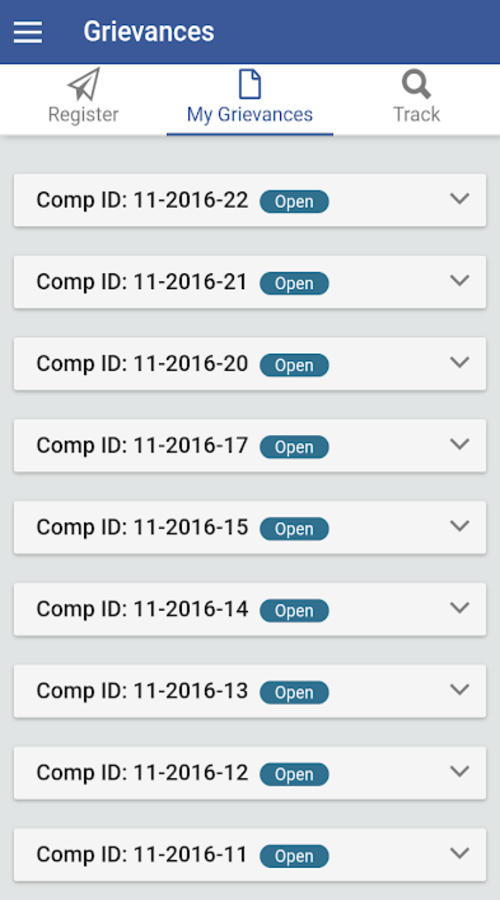 Online service delivery of citizen services and quick grievance solution screenshot 2