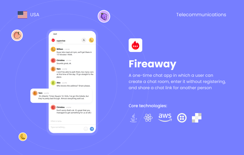 A single-use chat Web/Mobile App screenshot 1