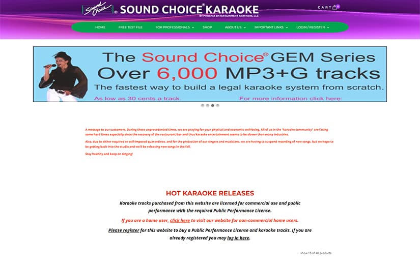 Sound Choice: Karaoke Website Development screenshot 1