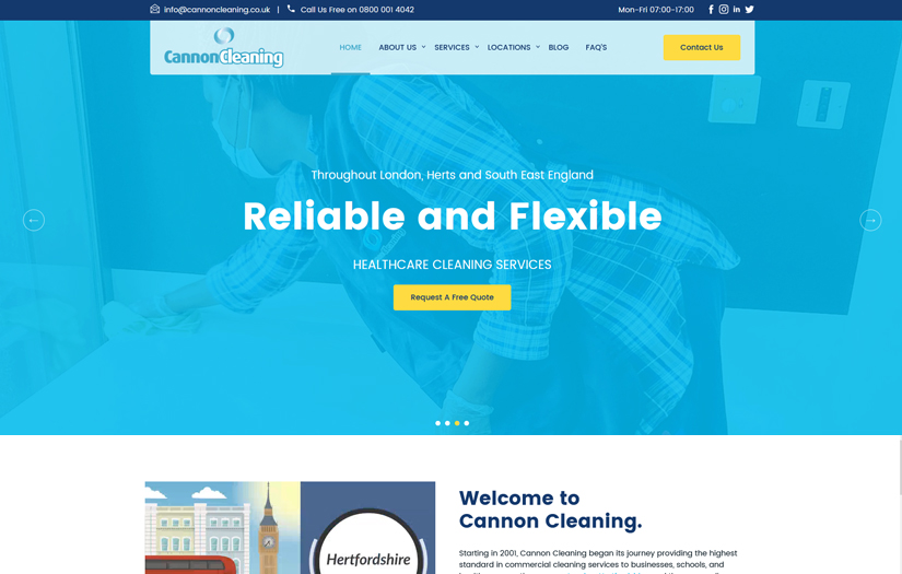Cannon Cleaning | Website Design & Development screenshot 2