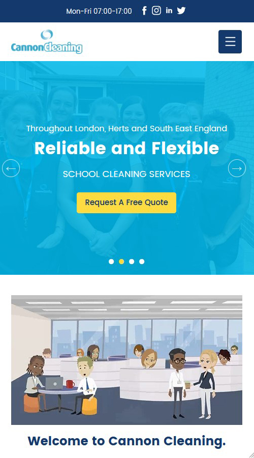 Cannon Cleaning | Website Design & Development screenshot 1