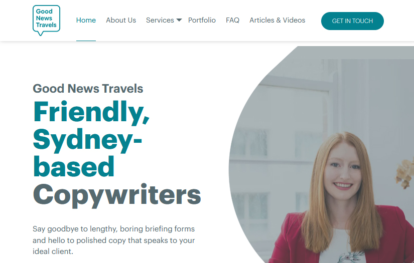 Good News Travels | Website Design & Development screenshot 1