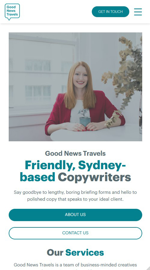 Good News Travels | Website Design & Development screenshot 2