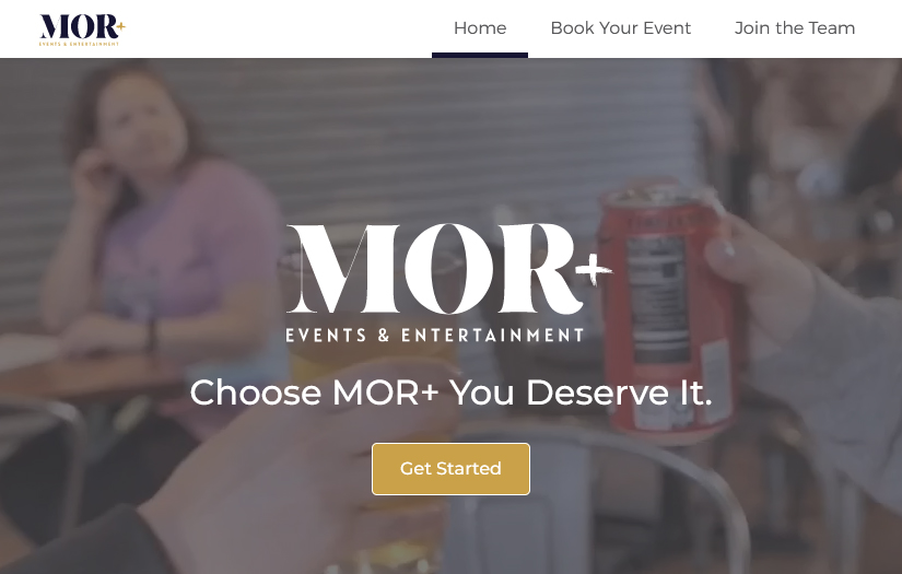MOR Events & Entertainment | Website Design & Development screenshot 1